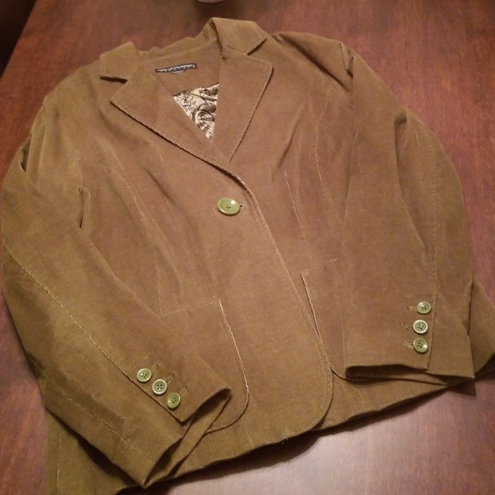 Olive Green Corduroy Blazer